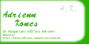 adrienn koncs business card